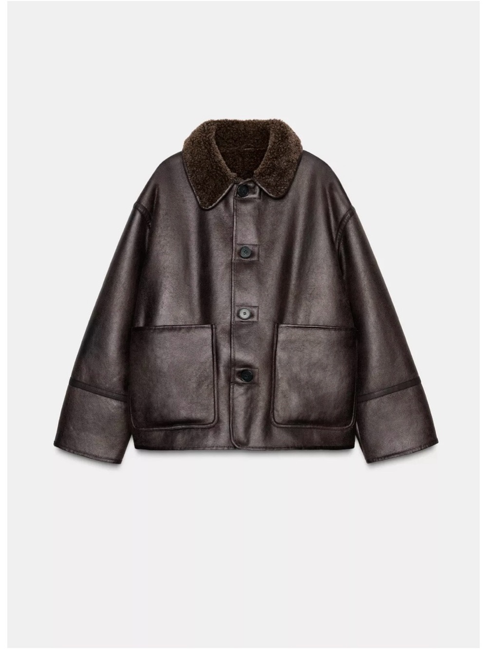 Zara reversible double faced coat size Small - Picture 4 of 11